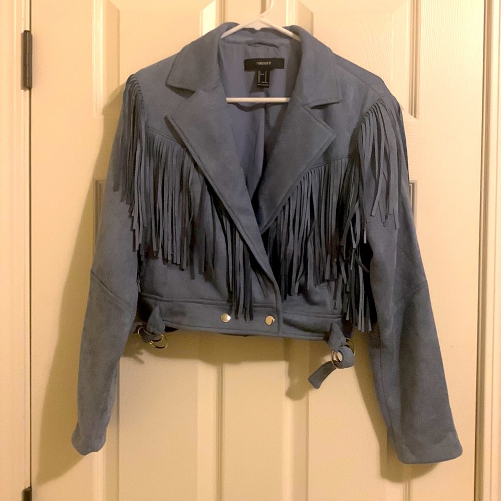 Blue Suede Western Jacket